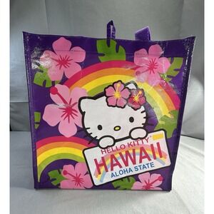 Hello Kitty Hawaii Alpha State Reusable Shopping Tote Bag 13" X 12 1/2" X 7 3/4"